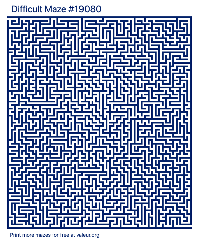 Free Printable Difficult Maze number 19080
