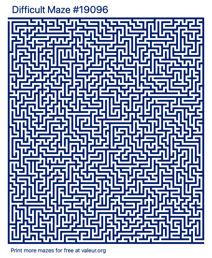 Free Printable Difficult Maze number 19096