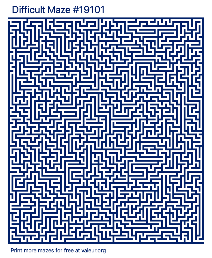 Free Printable Difficult Maze number 19101