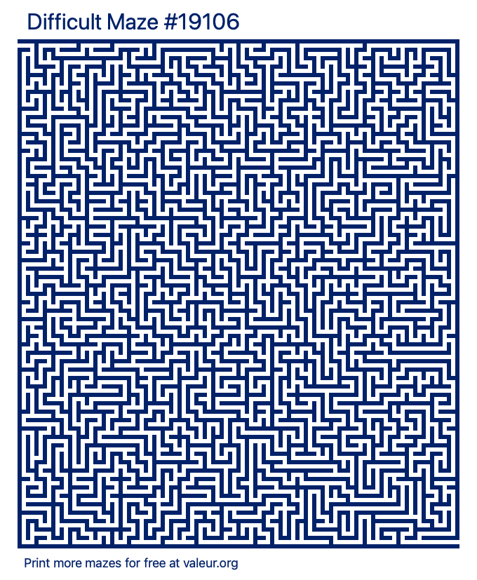 Free Printable Difficult Maze number 19106