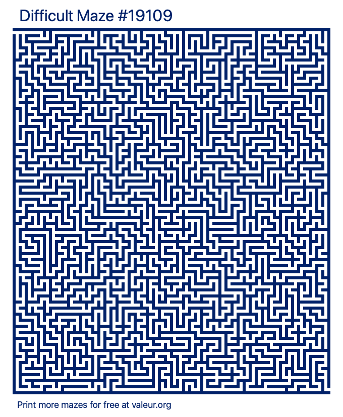 Free Printable Difficult Maze number 19109