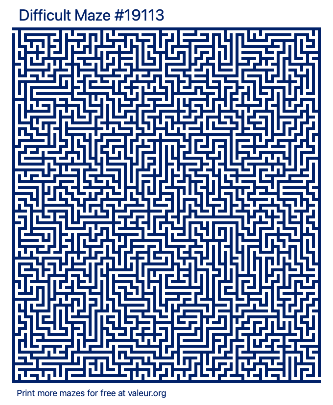 Free Printable Difficult Maze number 19113