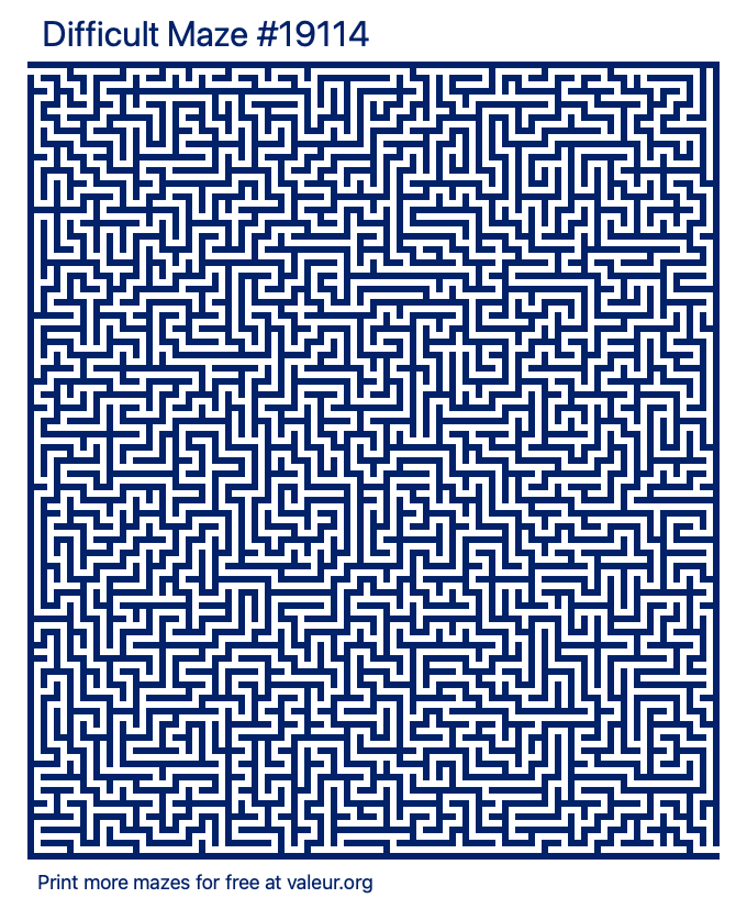 Free Printable Difficult Maze number 19114