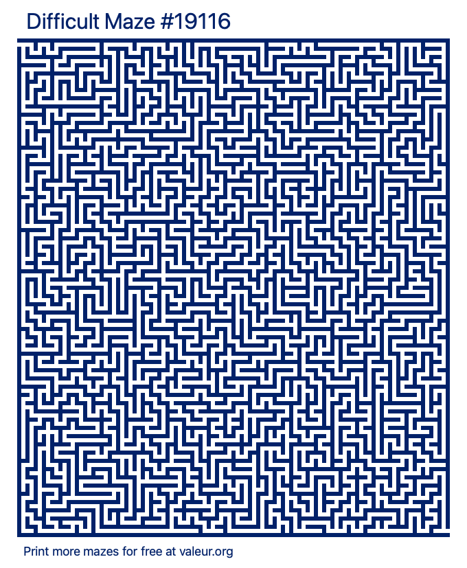 Free Printable Difficult Maze number 19116