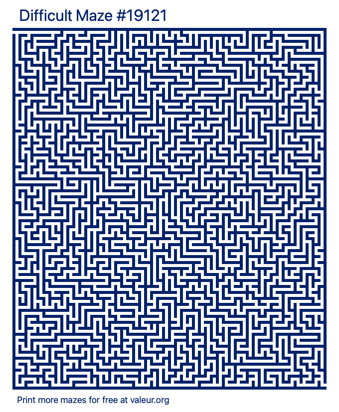 Free Printable Difficult Maze number 19121