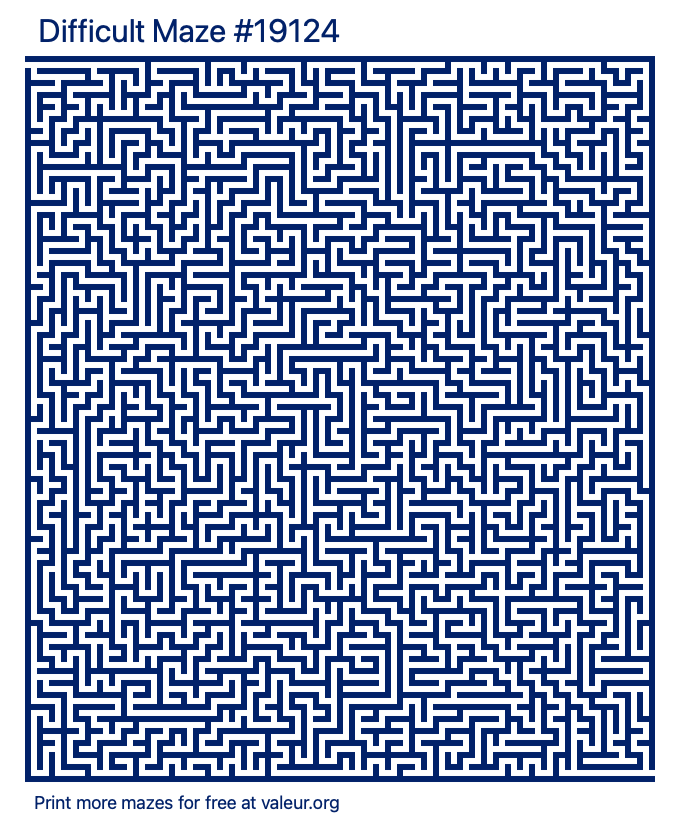 Free Printable Difficult Maze number 19124