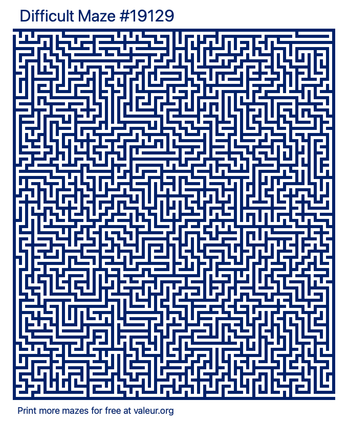 Free Printable Difficult Maze number 19129