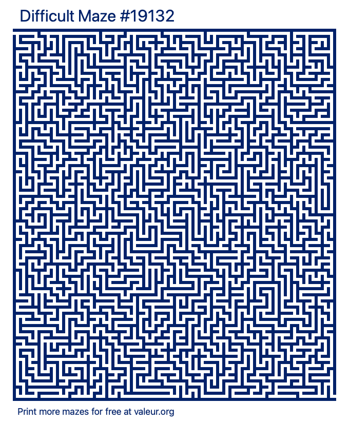 Free Printable Difficult Maze number 19132