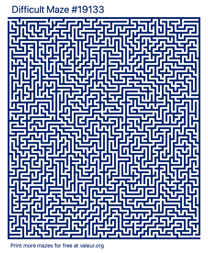 Free Printable Difficult Maze number 19133