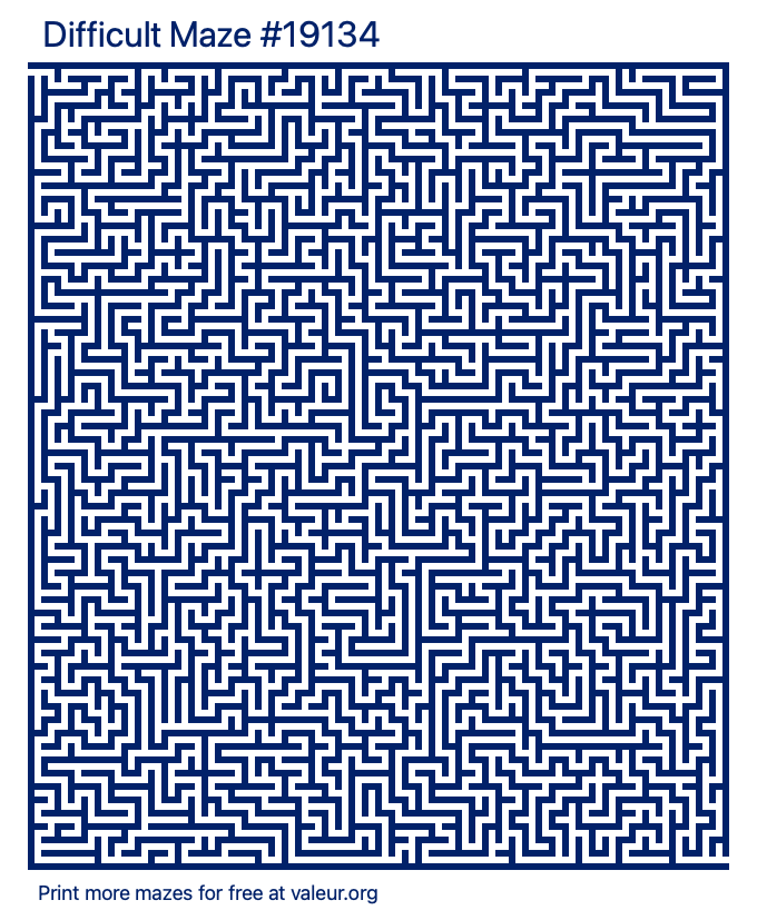 Free Printable Difficult Maze number 19134