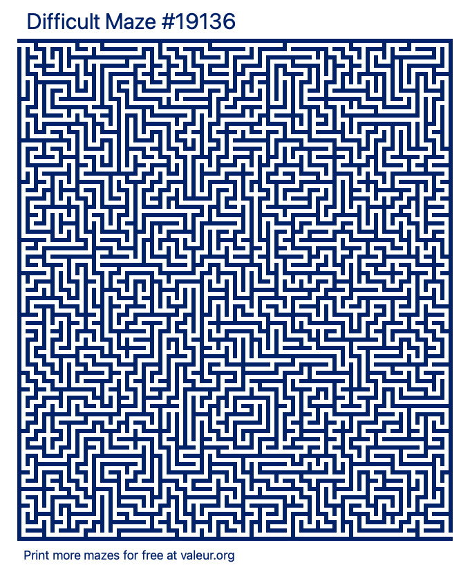 Free Printable Difficult Maze number 19136