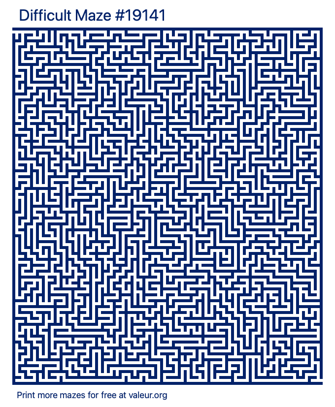 Free Printable Difficult Maze number 19141