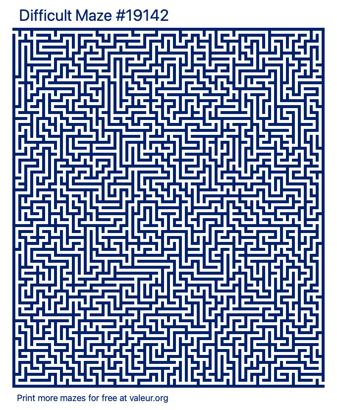 Free Printable Difficult Maze number 19142