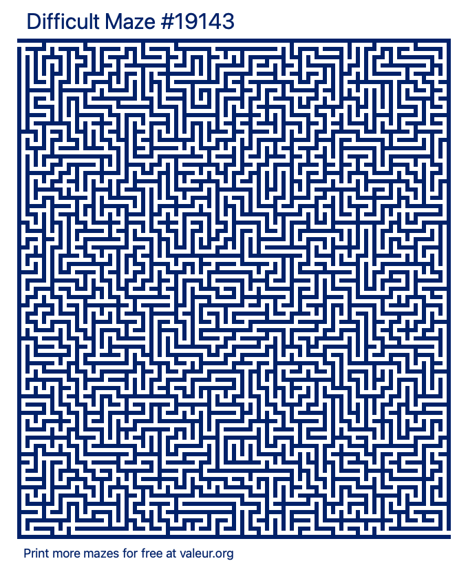 Free Printable Difficult Maze number 19143
