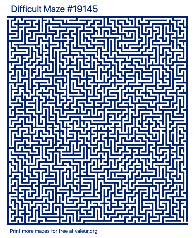 Free Printable Difficult Maze number 19145