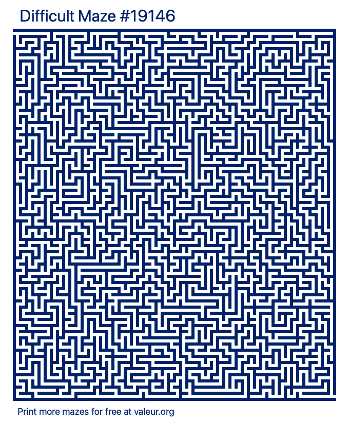 Free Printable Difficult Maze number 19146