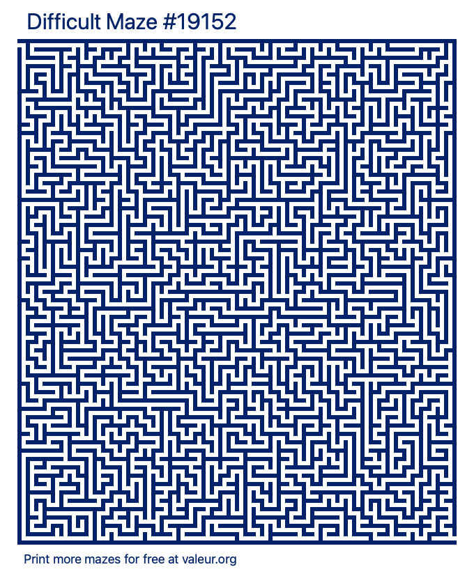 Free Printable Difficult Maze number 19152