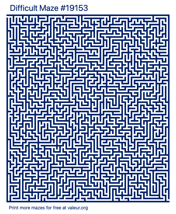 Free Printable Difficult Maze number 19153