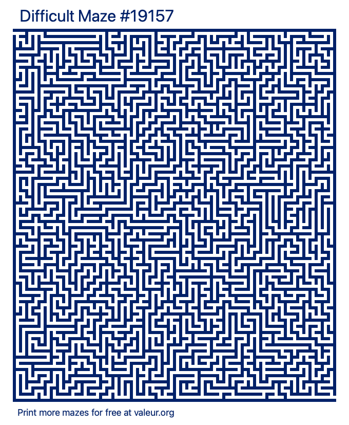 Free Printable Difficult Maze number 19157