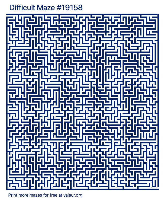 Free Printable Difficult Maze number 19158