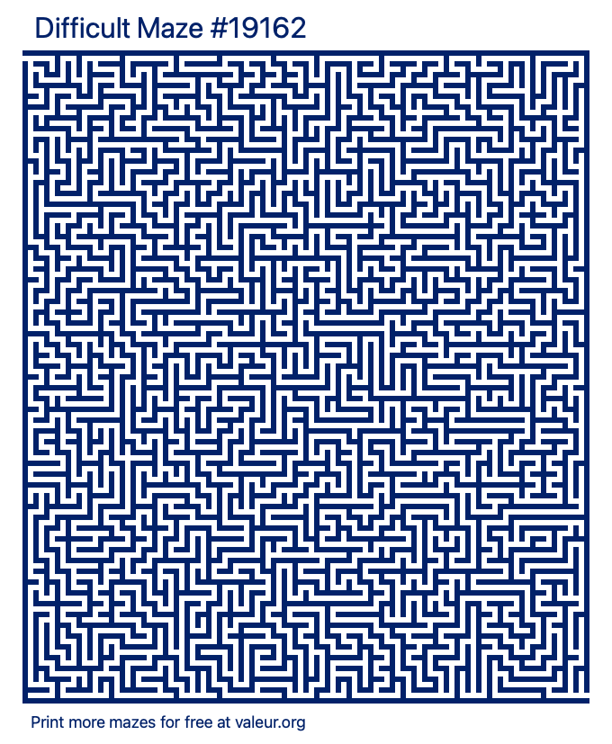 Free Printable Difficult Maze number 19162