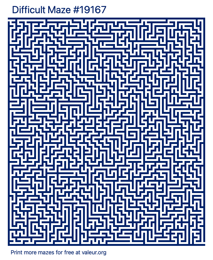 Free Printable Difficult Maze number 19167