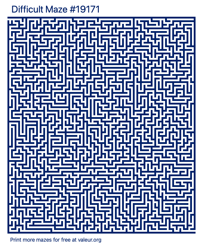 Free Printable Difficult Maze number 19171