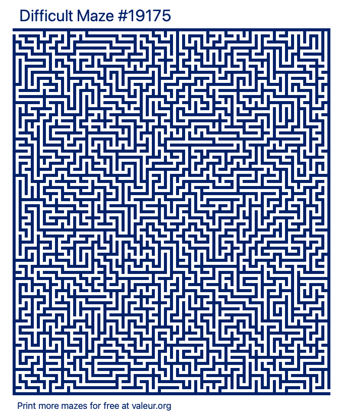 Free Printable Difficult Maze number 19175