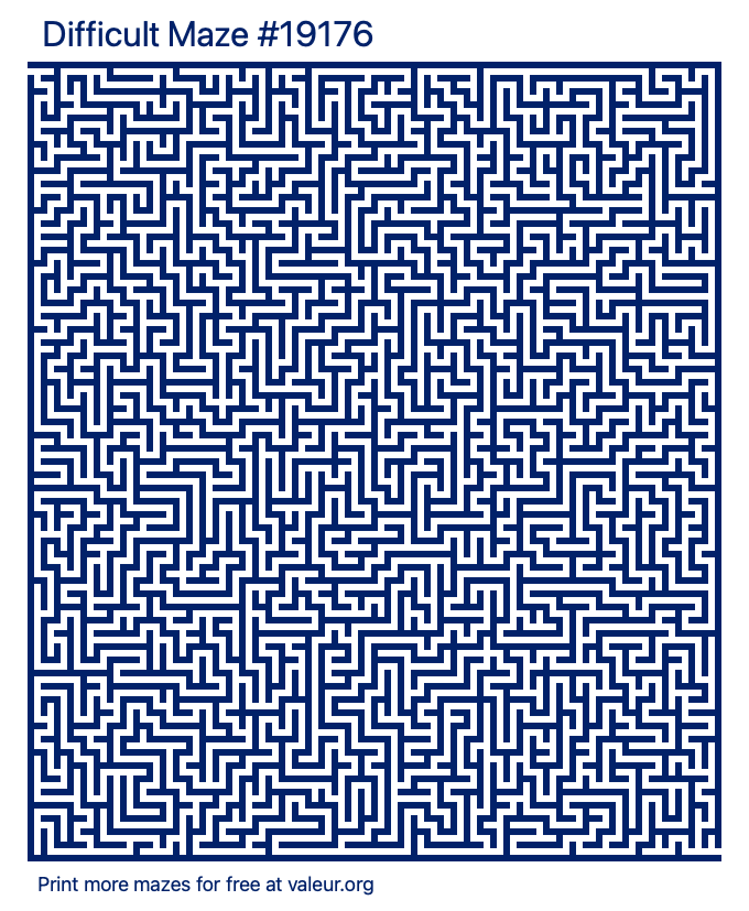 Free Printable Difficult Maze number 19176