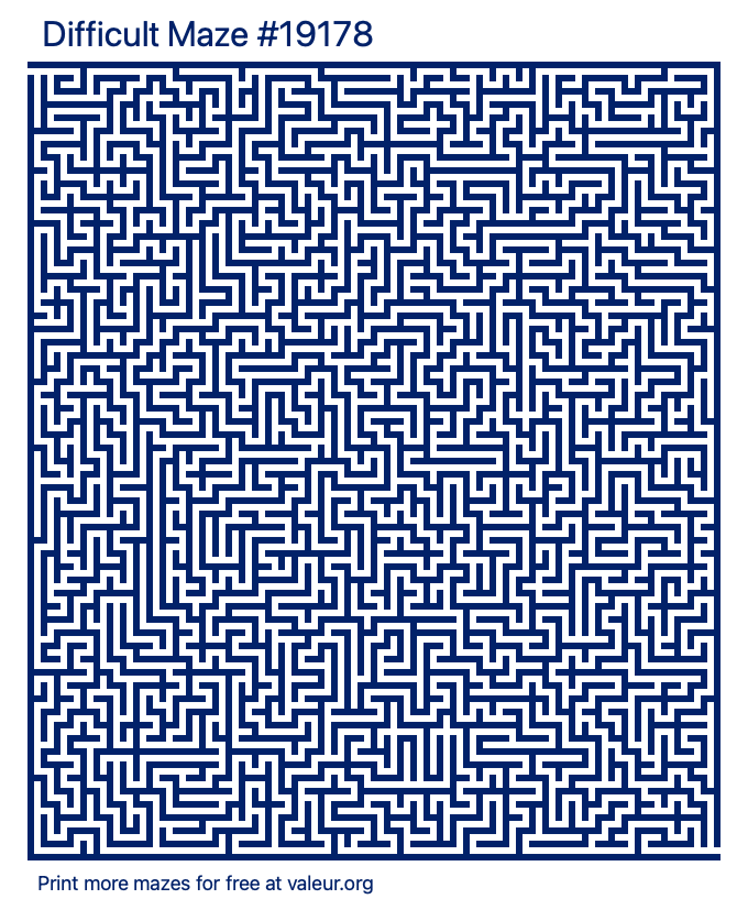 Free Printable Difficult Maze number 19178