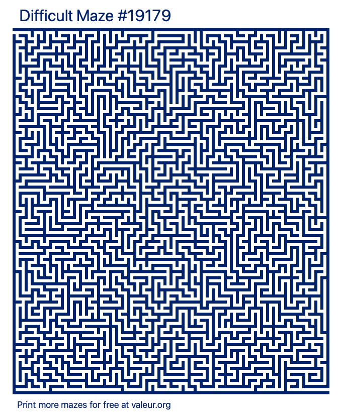 Free Printable Difficult Maze number 19179