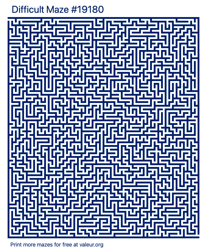 Free Printable Difficult Maze number 19180