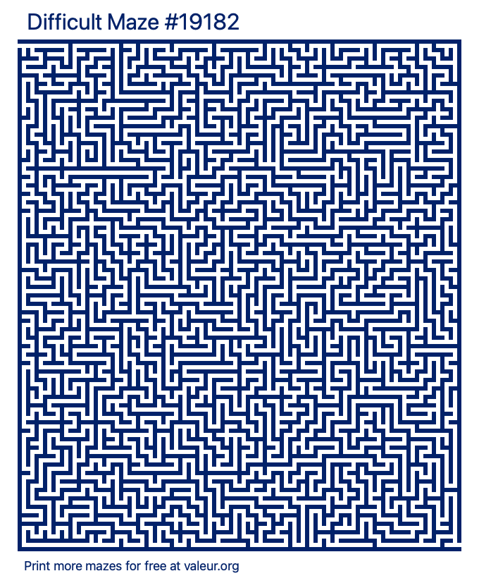 Free Printable Difficult Maze number 19182