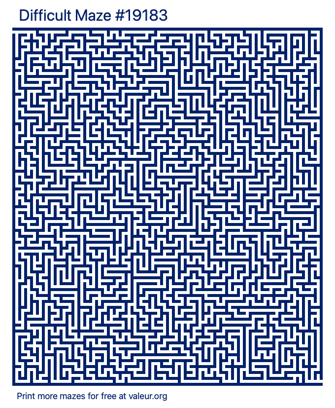 Free Printable Difficult Maze number 19183