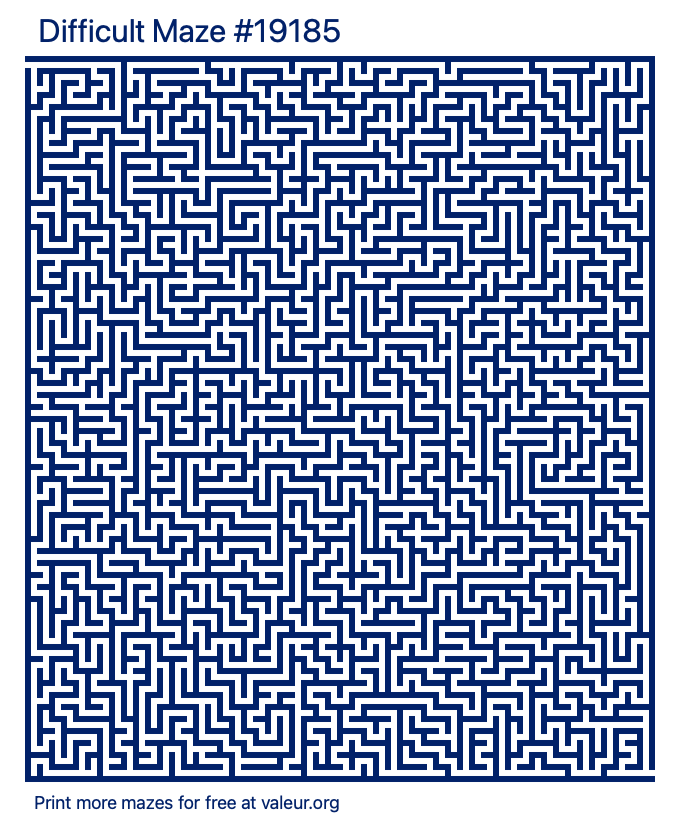 Free Printable Difficult Maze number 19185