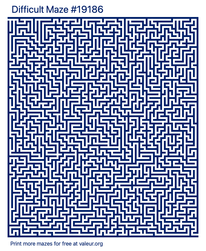 Free Printable Difficult Maze number 19186