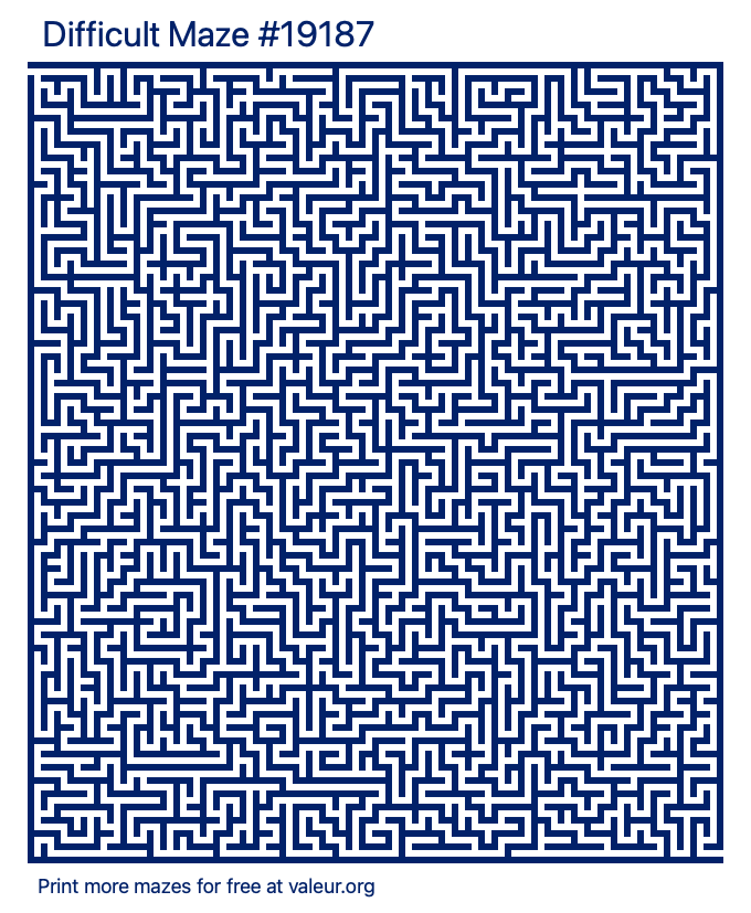 Free Printable Difficult Maze number 19187