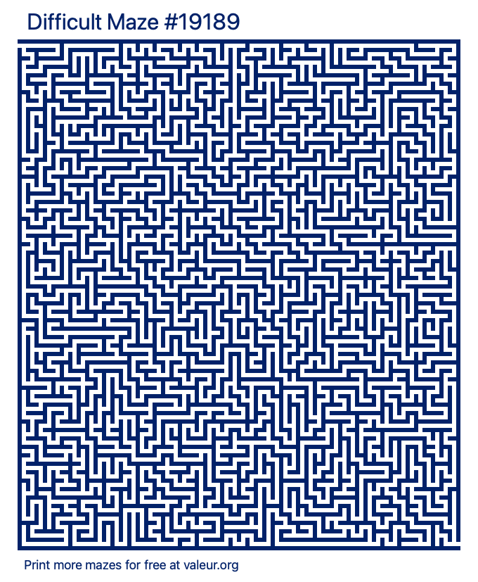 Free Printable Difficult Maze number 19189