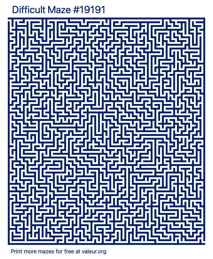 Free Printable Difficult Maze number 19191