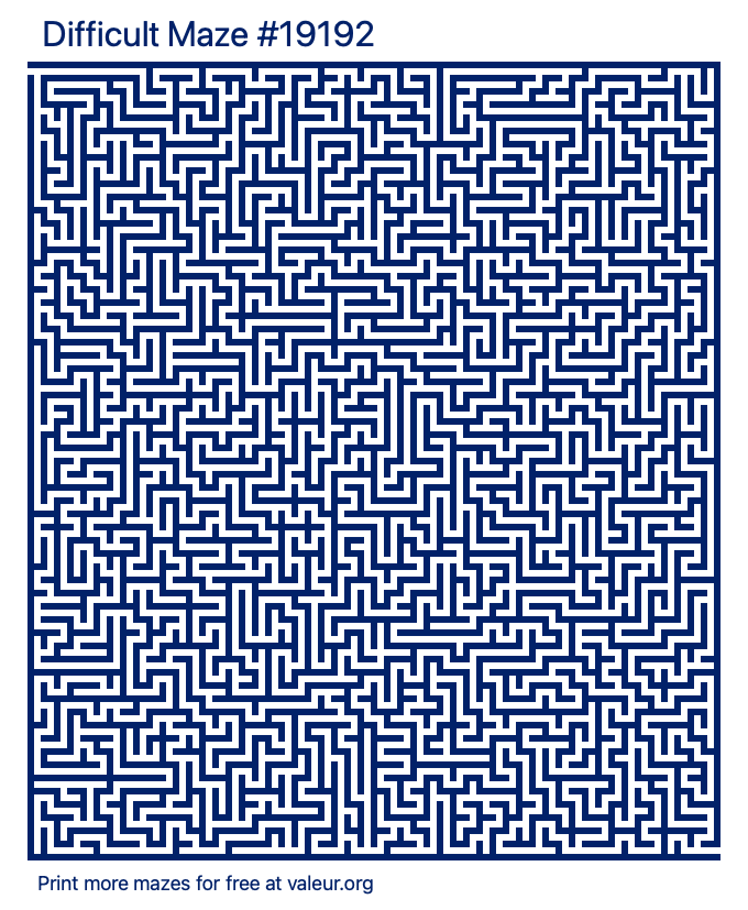 Free Printable Difficult Maze number 19192