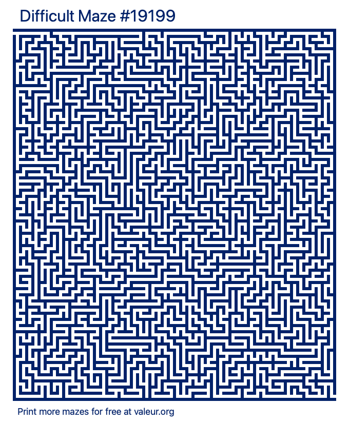 Free Printable Difficult Maze number 19199