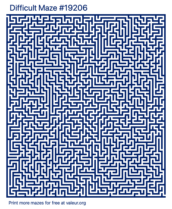 Free Printable Difficult Maze number 19206