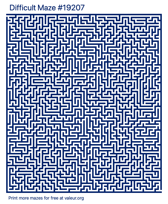 Free Printable Difficult Maze number 19207