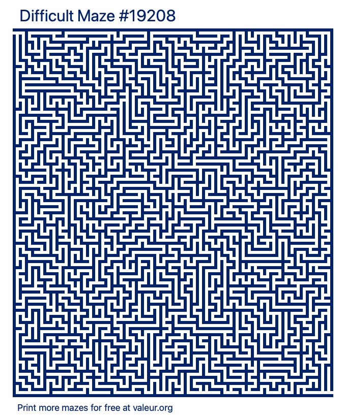 Free Printable Difficult Maze number 19208