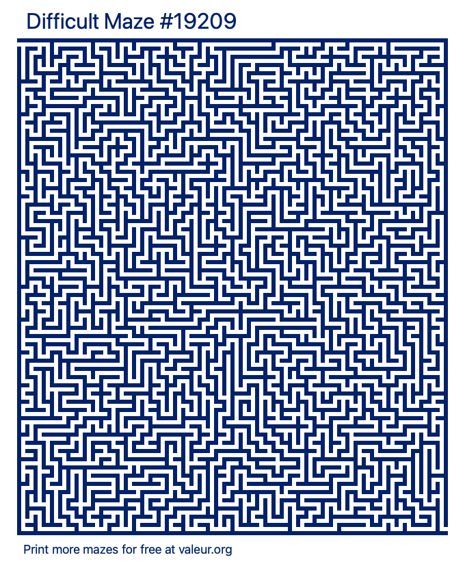 Free Printable Difficult Maze number 19209