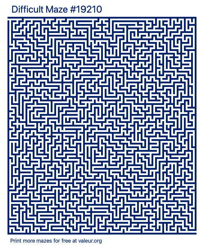 Free Printable Difficult Maze number 19210