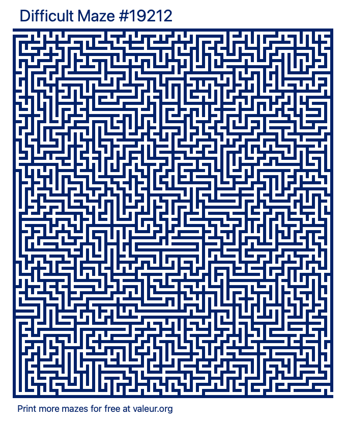 Free Printable Difficult Maze number 19212