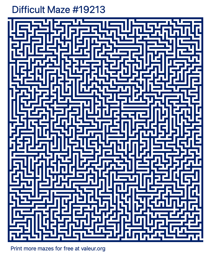 Free Printable Difficult Maze number 19213