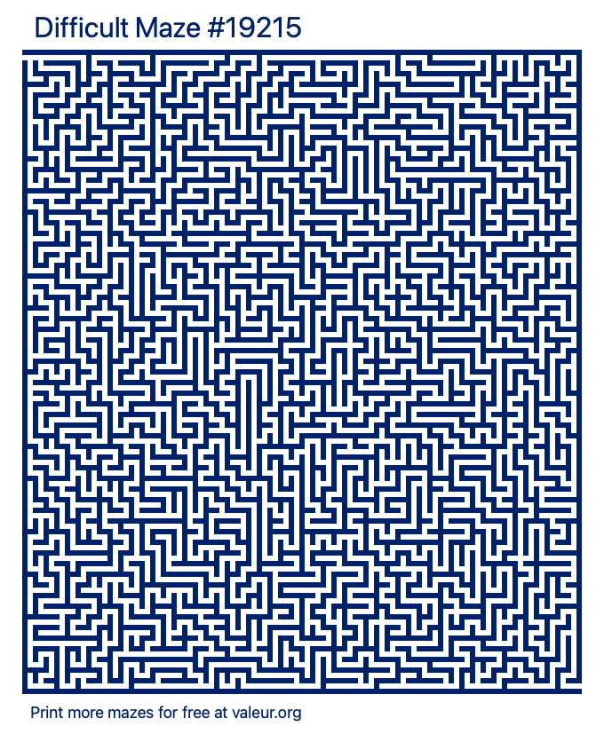 Free Printable Difficult Maze number 19215