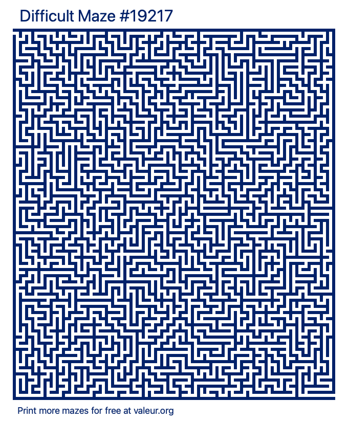 Free Printable Difficult Maze number 19217